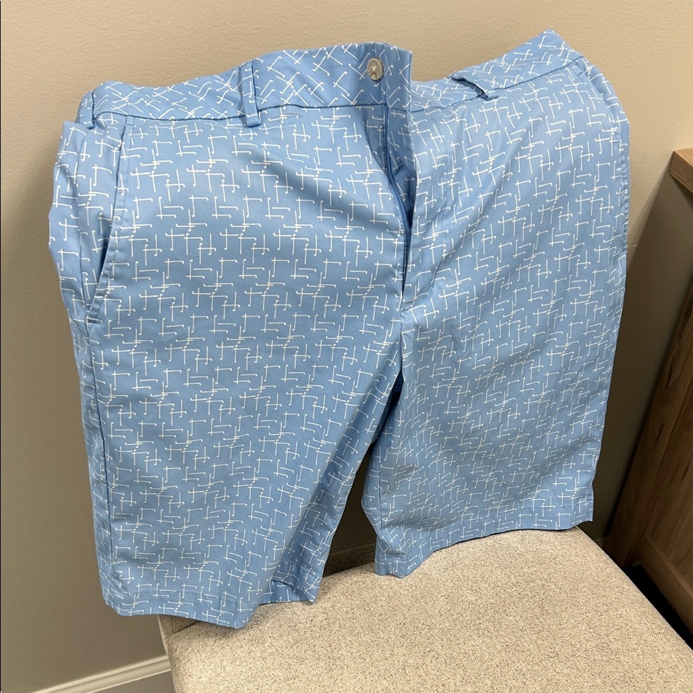 Walter Hagen Stylish Blue Patterned Men's Shorts